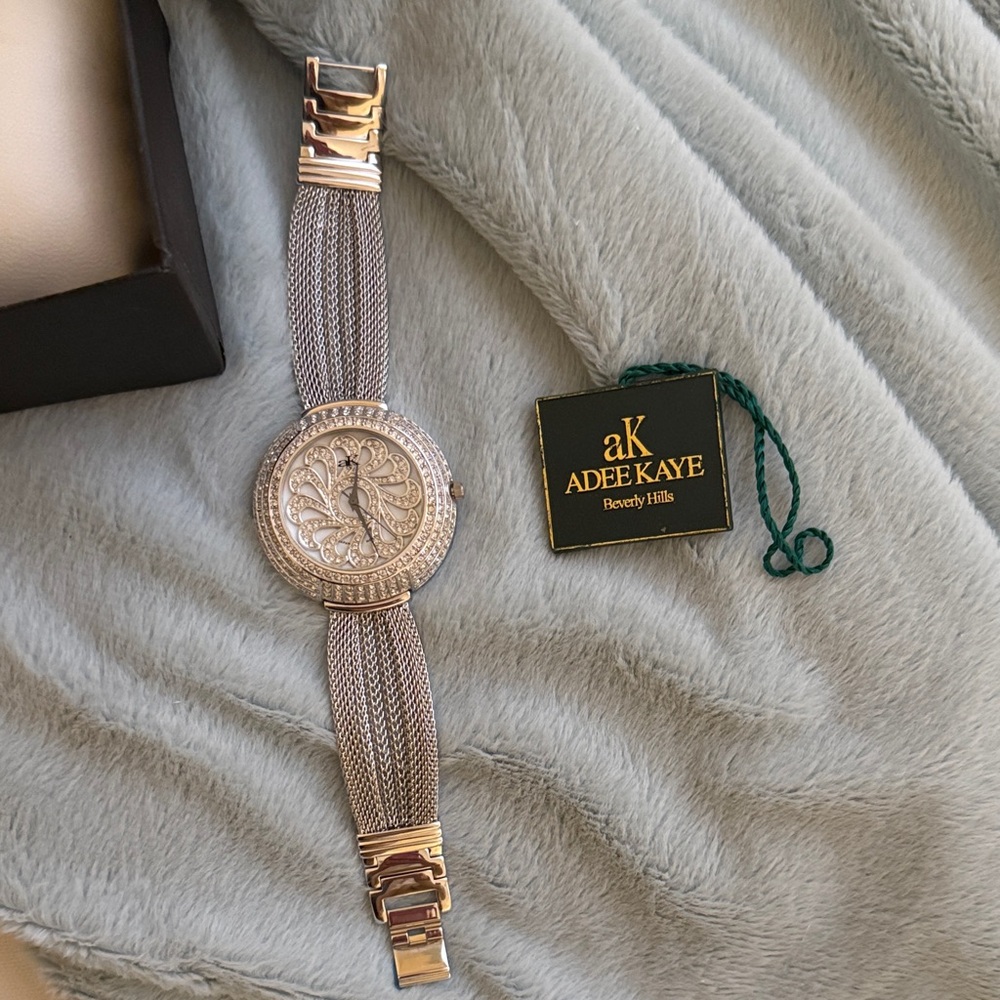 Adee Kaye Two-Tone Mesh Women's Watch